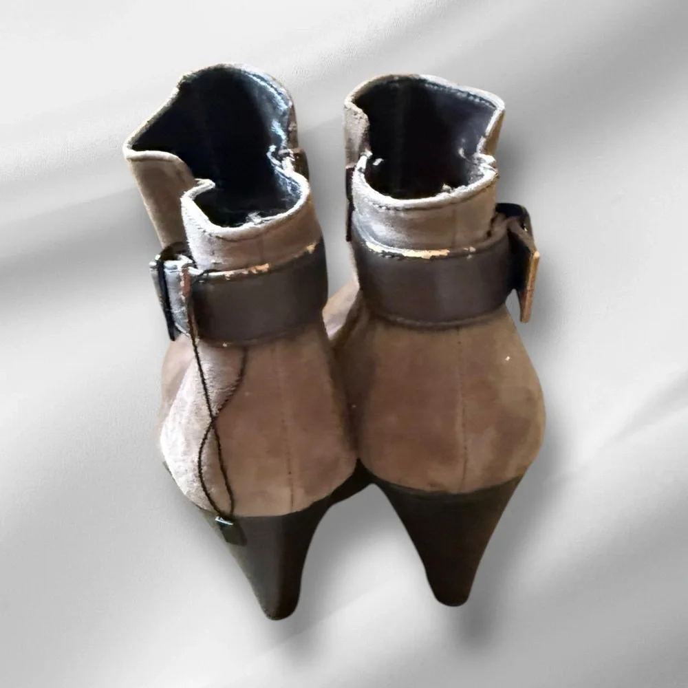 Euro Soft by Sofft Suede Heeled Booties as is‎